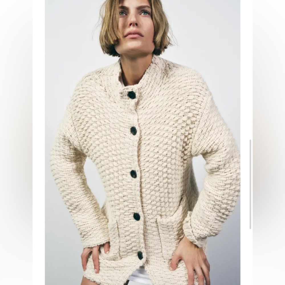 Cozy Cream Button-Up Sweater